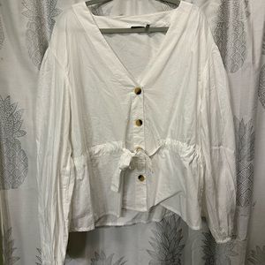 ASOS Button-Up Tie Waist Top - NWOT